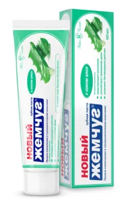 Новый Жемчуг зубная паста с соком алоэ 100мл 