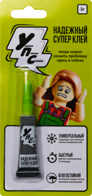 Упс супер клей на блистере в шоубоксе 12 шт 3 г 