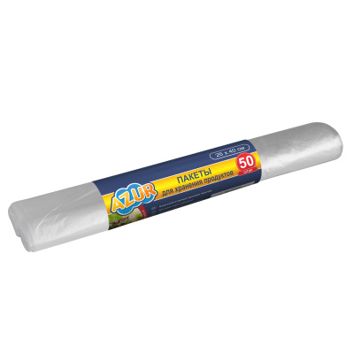 Azur пакеты для хранения продуктов 50 шт 26х40 см 