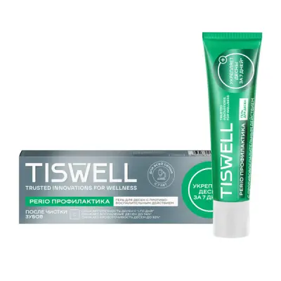 Tiswell гель для укрепления десен от воспаления и кровоточивости с троксерутином профилактика 40 мл 