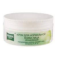 Domix крем для нормальной кожи лица увлажняющий с гиалуроновой кислотой экстрактом алоэ витаминами, E, D 75 мл