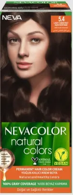 Nevacolor Natural Colors стойкая крем краска для волос 5.4 светлый каштан 