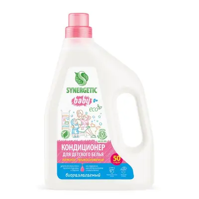 Synergetic кондиционер ополаскиватель для белья нежное прикосновение 1,5 л 50 стирок 