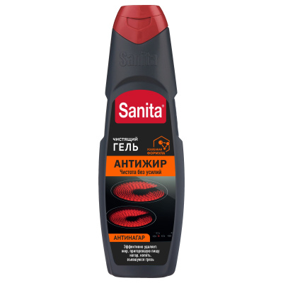 Sanita гель для чистки кухонных плит антижир 500 мл 