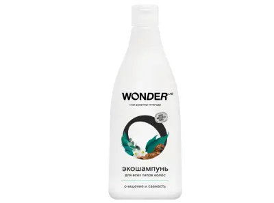 Wonder Lab экошампунь для всех типов волос очищение и свежесть 0,55 л 