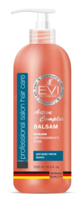 Evi Professional бальзам Активный комплекс для всех типов волос 1000мл 