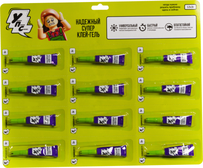 Упс супер клей гель на карте 12 шт 
