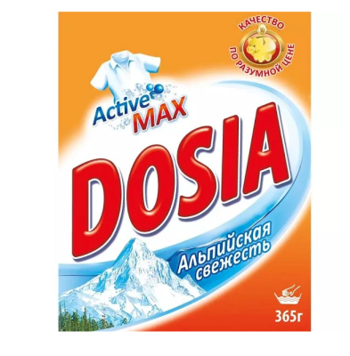 Dosia стиральный порошок для ручной стирки альпийская свежесть 400/365г 