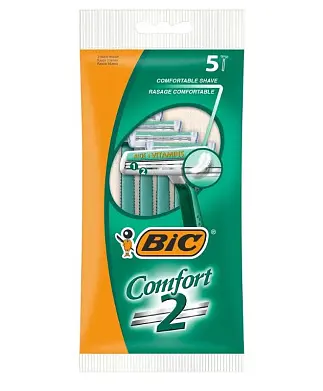 Bic станки одноразовые comfort 2 с двумя лезвиями 5 шт