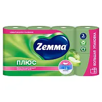 Zemma туалетная бумага плюс яблоко 2 слоя 8 рулонов