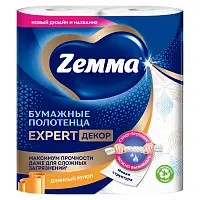 Zemma кухонные полотенца трёхслойные expert декор 2 рул