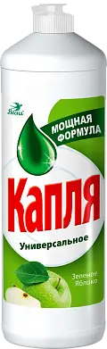 КАПЛЯ средство для мытья посуды новая формула яблоко 1000 г