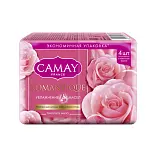 Camay мультипак парфюмированное твердое мыло с ароматом французской розы 4х75 гр