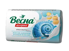 ВЕСНА ассорти туалетное мыло морские минералы и соевое молочко 90 г