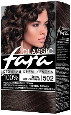 Фара краска для волос 502 Темно-коричневый