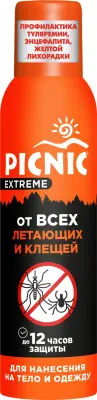 Picnic аэрозоль от всех видов летающих насекомых и клещей 150 см3 