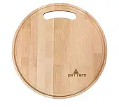 Pattern доска разделочная круглая с желобом 28 х28 х 0.8 см берёза