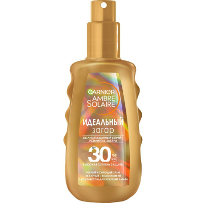 Garnier Ambre Solaire солнцезащитный спрей проявитель загара идеальный загар нежирный водостойкий spf 30 150 мл 