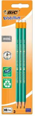 BIC карандаш чг бик эволюшн ласт блистер 3шт 