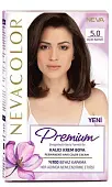 Nevacolor PRЕMIUM стойкая крем краска для волос 5.0 LIGHT BROWN светло коричневый
