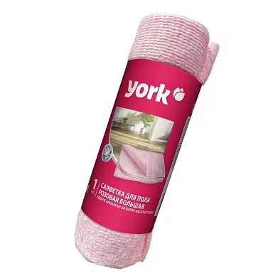 York салфетка для пола хлопковая розовая в рулоне 220г/м2 60 х75 см