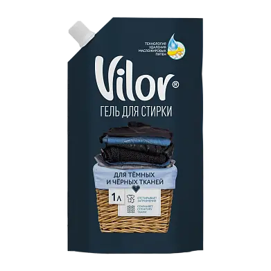 Vilor средство жидкое для стирки для чёрных и тёмных тканей 1 л