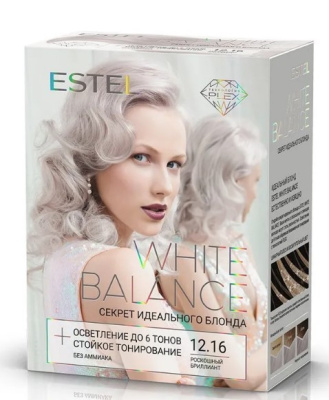 Estel white balance набор секрет идеального блонда тон 12.16 роскошный бриллиант 