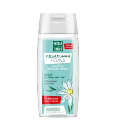 Чистая Линия идеальная кожа лосьон для лица против черных точек 100 мл 