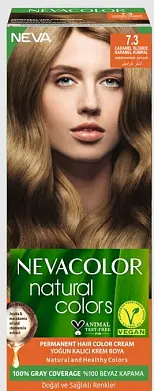 Nevacolor Natural Colors стойкая крем краска для волос 7.3 карамельный русый