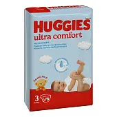 Huggies Ultra Comfort подгузники для мальчиков 5-9 кг 3 размер 78 шт