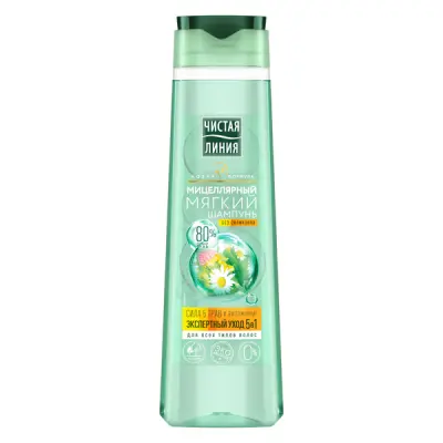 Чистая Линия фитотерапия мицеллярный мягкий шампунь экспертный уход 5в1 400 мл 