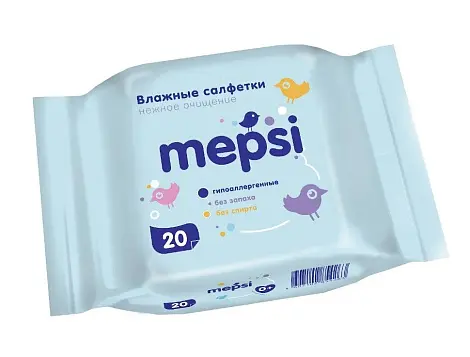 Mepsi влажные детские салфетки 20 шт
