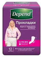 Depend прокладки урологические для женщин ultra при недержании 12 шт