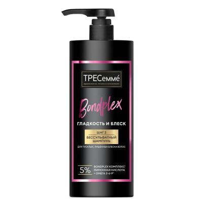 ТРЕСеммé гладкость и блеск шампунь бессульфатный очищение увлажнение блеск 1000 мл 