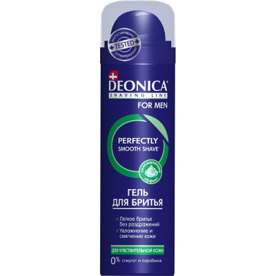 Deonica for men гель для бритья для чувствительной кожи 200 мл 