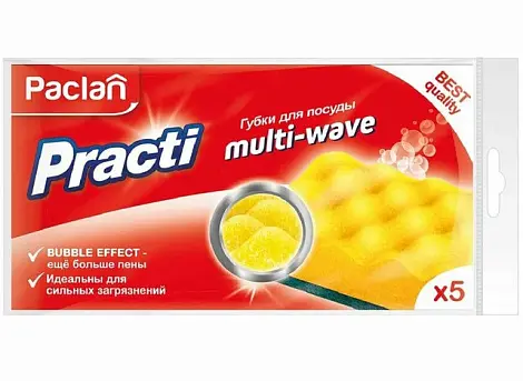 Paclan губки для посуды 5шт