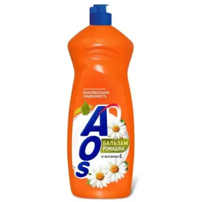 АОS средство для мытья посуды ромашка витамин е 900 мл 