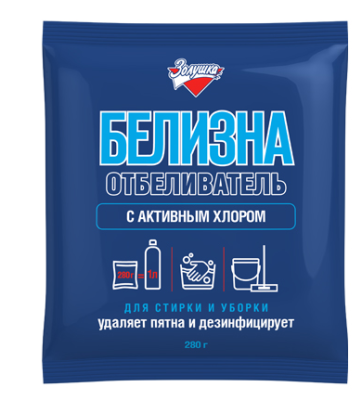 Золушка белизна отбеливатель с активным хлором 280 г 