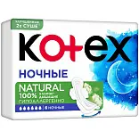 Kotex natural ночные прокладки гигиенические 6 шт