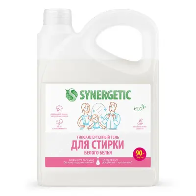 Synergetic биоразлагаемый концентрированный гель для стирки для белого белья 2,75 л 90 стирок 