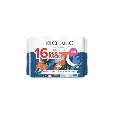 Cleanic soft прокладки гигиенические ночь 4* 16 шт 