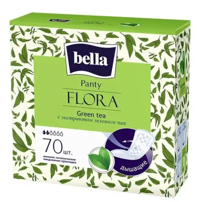 Bella прокладки ежедневные green 70 шт уп с экстрактом зеленого чая 