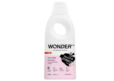 Wonder Lab экогель для деликатной стирки утренние цветы 1,4 л 