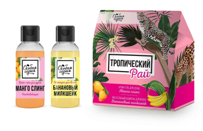 Подарочный набор гурманский рай  гель для душа шоколадно мятный вкус 150 мл крем для тела банана сплит 100 мл 
