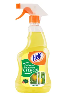 Help средство для мытья стёкол лимон с курком 0,5 л 