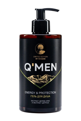 Q’men гель для душа мужской бодрость и защита, 410 мл 