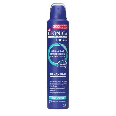 Deonica спрей мужской невидимый 200 мл 