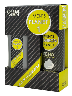 Men's Planet  Carbon 1 подарочный набор гель для душа 250 + пена для бритья 200 муж 