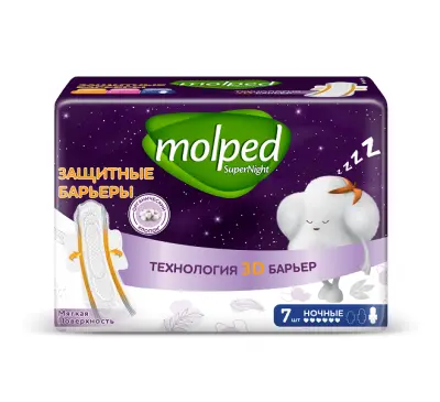 Molped прокладки женские гигиенические ночные 7шт 