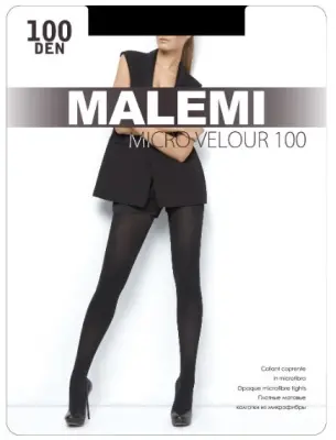 MALEMI колготки 100 2 теплые матовые из 3D микрофибры 